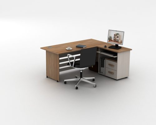 گروه صنعتی کتکار -مبلمان اداری- میز کارشناسی T 673 - بلوط یاس-1