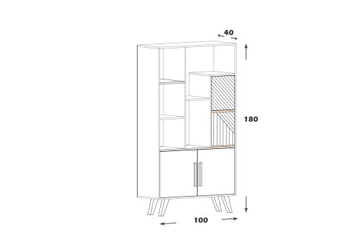 گروه صنعتی کتکار -مبلمان خانگی- کتابخانه-کارتا- بلوط یاس2