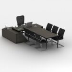 میز مدیریت مدل کروز کد M560 با میز کنفرانس الحاقی