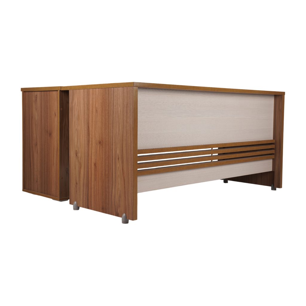 میز کارمندی مدل اوستا کد D634 رنگ یاسی بلوطی