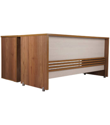 میز کارمندی مدل اوستا کد D634 رنگ یاسی بلوطی