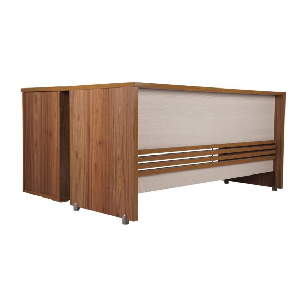 میز کارمندی مدل اوستا کد D634 رنگ یاسی بلوطی