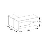 ابعاد میز کارشناسی کد T691