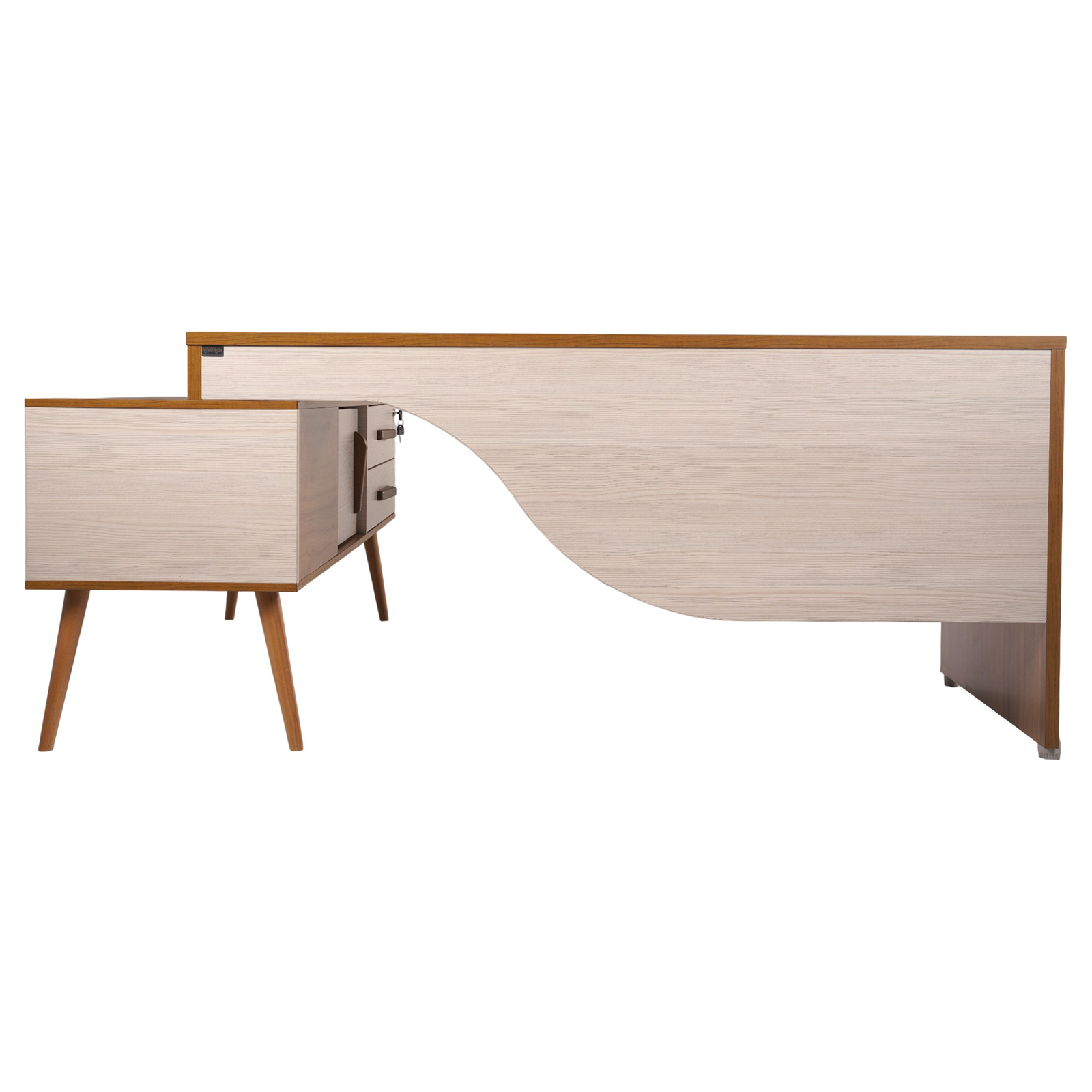 میز کارشناسی مدل فلورا کد T692 رنگ یاسی بلوطی