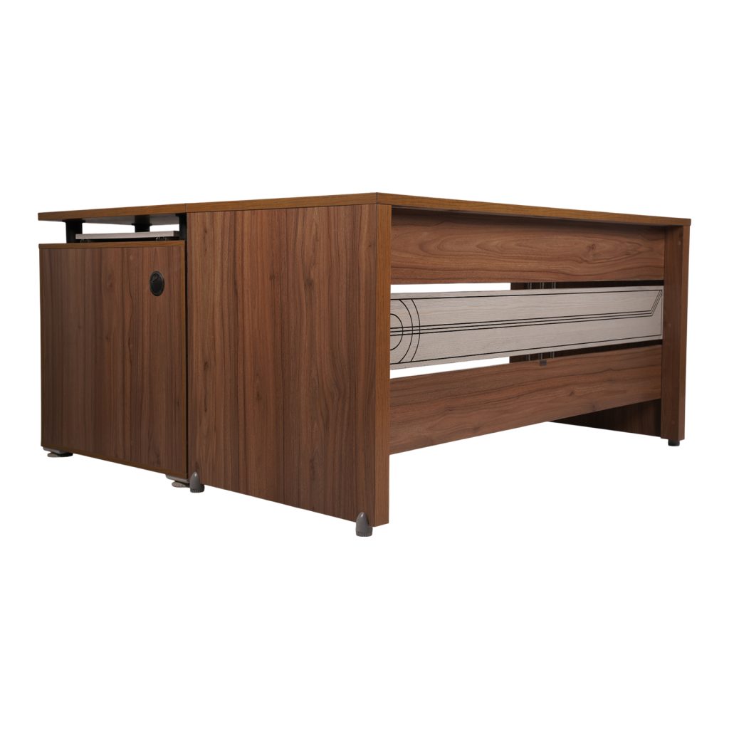 میز کارمندی کد D625 رنگ یاسی بلوطی